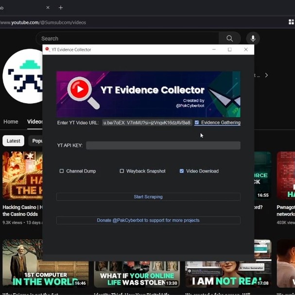 YT Evidence Collector preview